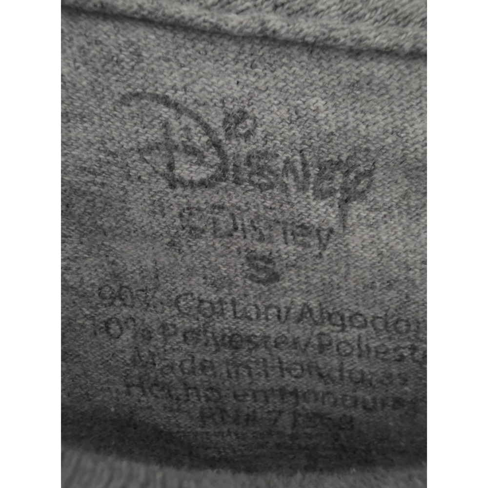 Disney Graphic Tee Womens Small Gray Excellent Mickey Mouse Cropped Raw Hem - Picture 4 of 5